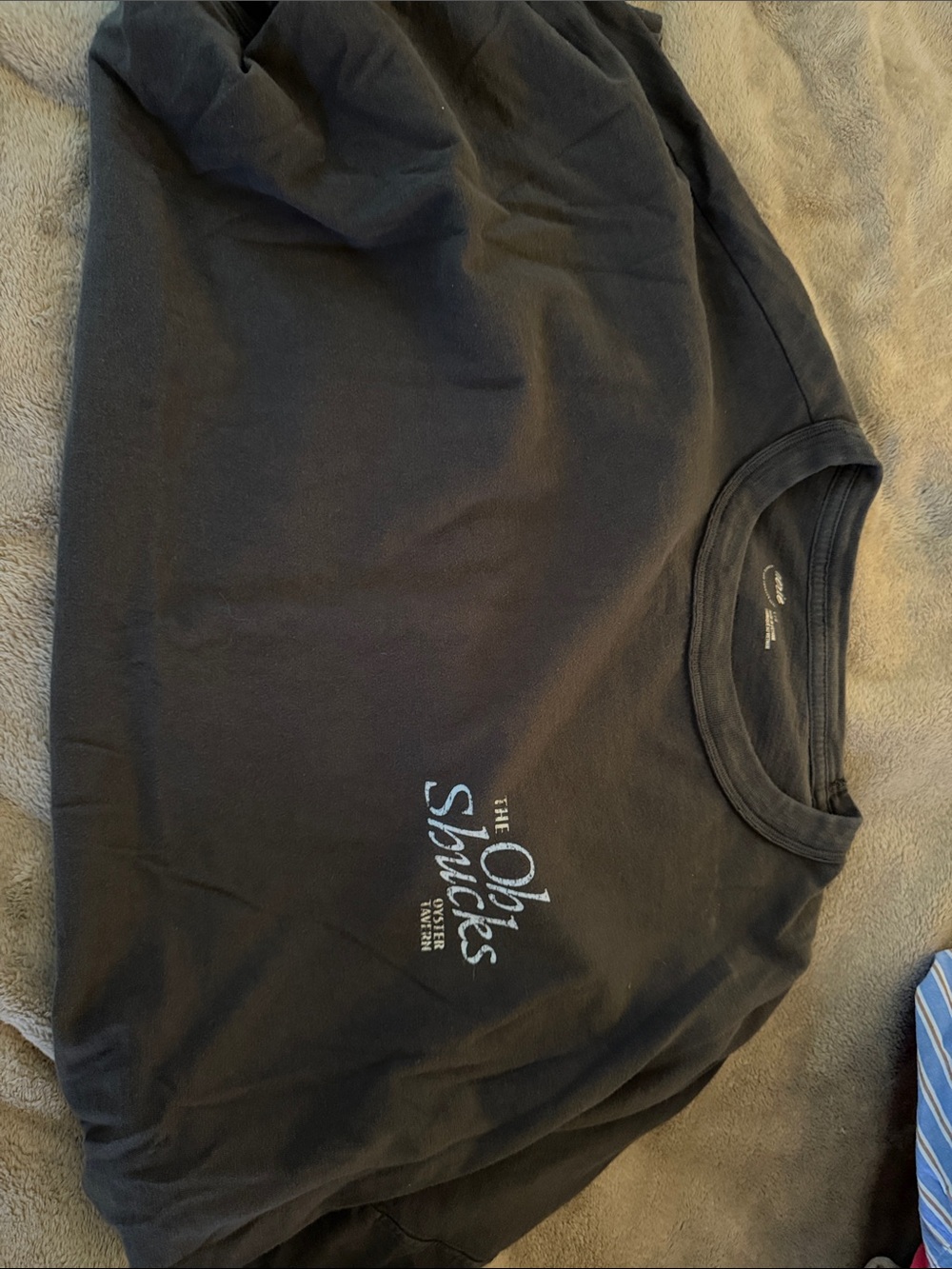aerie Black Graphic Crewneck with Script Logo